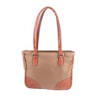 PRADA プラダ ハンドバッグ BR2874 ナイロン レザー ピンクベージュ【本物保証】