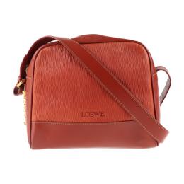 LOEWE ロエベ ショルダーバッグ レザー レッド系 【本物保証】