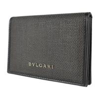 BVLGARI ブルガリ 名刺入れ 32588 PVCコーティングキャンバス レ【本物保証】