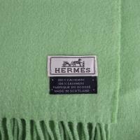 HERMES エルメス マフラー カシミア100% グリーン 【本物保証】