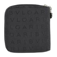 BVLGARI ブルガリ 二つ折り財布 キャンバス ブラック 【本物保証】