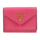 PRADA プラダ 三つ折り財布 1MH021 グレインカーフレザー レザー P【本物保証】