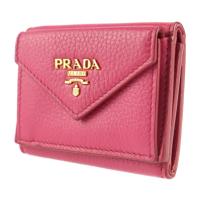 PRADA プラダ 三つ折り財布 1MH021 グレインカーフレザー レザー P【本物保証】