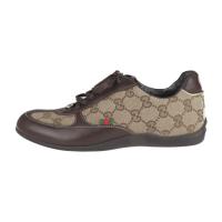 GUCCI グッチ スニーカー 164183 GGキャンバス レザー ベージュ 【本物保証】