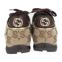 GUCCI グッチ スニーカー 164183 GGキャンバス レザー ベージュ 【本物保証】