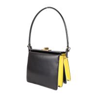 PRADA プラダ ハンドバッグ B5043C カーフ ブラック イエロー【本物保証】