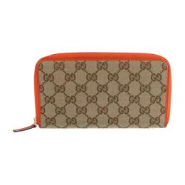 GUCCI グッチ 長財布 363423 GGキャンバス レザー ベージュ オレ【本物保証】