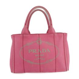 PRADA プラダ ハンドバッグ B2439G コットンキャンバス PEONIA【本物保証】