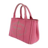 PRADA プラダ ハンドバッグ B2439G コットンキャンバス PEONIA【本物保証】