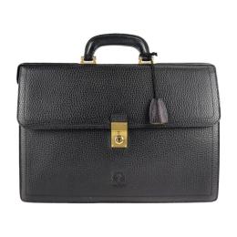 LOEWE ロエベ ビジネスバッグ レザー ブラック ゴールド金具【本物保証】