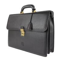 LOEWE ロエベ ビジネスバッグ レザー ブラック ゴールド金具【本物保証】