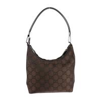 GUCCI グッチ ショルダーバッグ 28335 GGナイロン レザー ダークブ【本物保証】