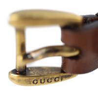 GUCCI グッチ ブレスレット 501543 レザー ブラウン 【本物保証】