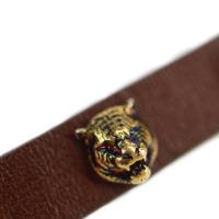 GUCCI グッチ ブレスレット 501543 レザー ブラウン 【本物保証】