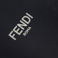 FENDI フェンディ ビーチサンダル キャンバス レザー ネイビー レッド【本物保証】