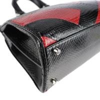 GUCCI グッチ ハンドバッグ 569712 パイソン ブラック レッド【本物保証】