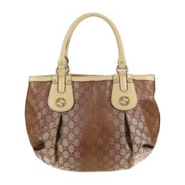 GUCCI グッチ ハンドバッグ 269953 GGキャンバス レザー ラメ入り【本物保証】