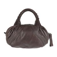 FENDI フェンディ ハンドバッグ レザー ブラウン 【本物保証】