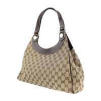 GUCCI グッチ ハンドバッグ 154982 キャンバス ベージュ ブラウン【本物保証】