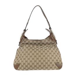 GUCCI グッチ ショルダーバッグ 145826 キャンバス ベージュ ブラウ【本物保証】