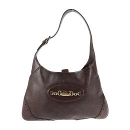 GUCCI グッチ ショルダーバッグ 145778 レザー ブラウン 【本物保証】