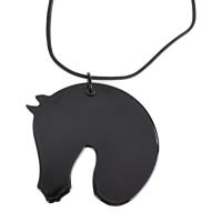 HERMES エルメス ネックレス エナメル マットブラックPVD ブルー ブラ【本物保証】