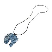 HERMES エルメス ネックレス エナメル マットブラックPVD ブルー ブラ【本物保証】