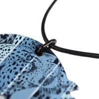 HERMES エルメス ネックレス エナメル マットブラックPVD ブルー ブラ【本物保証】