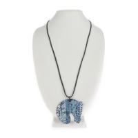 HERMES エルメス ネックレス エナメル マットブラックPVD ブルー ブラ【本物保証】