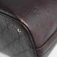 GUCCI グッチ トートバッグ 137385 レザー スウェード ダークブラウ【本物保証】