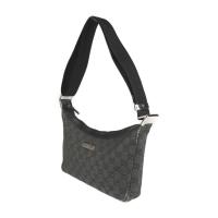 GUCCI グッチ ショルダーバッグ 35098 GGデニム レザー グレー ブ【本物保証】