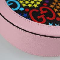 GUCCI グッチ ショルダーバッグ 603938 PVC レザー ピンク マル【本物保証】