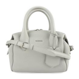 BALENCIAGA バレンシアガ ハンドバッグ 390922 レザー ライトグ【本物保証】