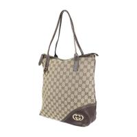 GUCCI グッチ トートバッグ 182492 GGキャンバス レザー ベージュ【本物保証】