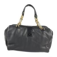 LOEWE ロエベ ハンドバッグ レザー ブラック ゴールド金具【本物保証】