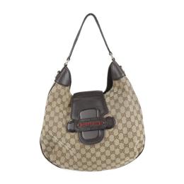 GUCCI グッチ トートバッグ 296851 GGキャンバス レザー ベージュ【本物保証】