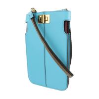 FENDI フェンディ ポーチ 8M0442 A5DY レザー ブルー 【本物保証】