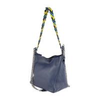 LOEWE ロエベ ショルダーバッグ 303.30.N14 ネイビー シルバー金【本物保証】