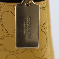 COACH コーチ ショルダーバッグ 1008 レザー ダークイエロー系 ゴール【本物保証】