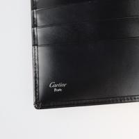 CARTIER カルティエ 三つ折り財布 L3000744 カーフ ブラック シ【本物保証】