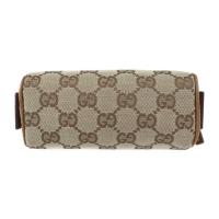 GUCCI グッチ ポーチ 120978 GGキャンバス レザー ベージュ ブラ【本物保証】