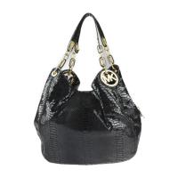 Michael Kors マイケルコース ショルダーバッグ パイソン型押し パテ【本物保証】