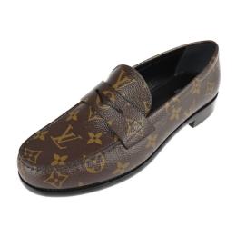 LOUIS VUITTON ルイ ヴィトン ローファー モノグラムキャンバス ブ【本物保証】