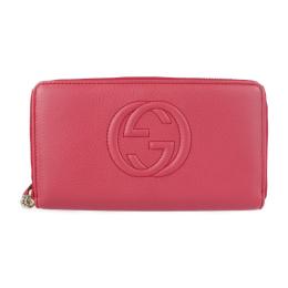 GUCCI グッチ 長財布 308280 レザー ピンク系 ゴールド金具【本物保証】