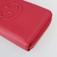 GUCCI グッチ 長財布 308280 レザー ピンク系 ゴールド金具【本物保証】