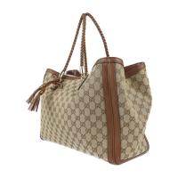 GUCCI グッチ トートバッグ 269945 GGキャンバス レザー ベージュ【本物保証】