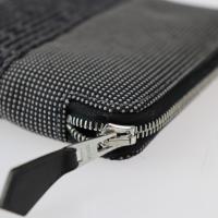 HERMES エルメス コインケース ナイロンキャンバス グレー シルバー金具【本物保証】