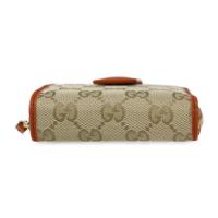 GUCCI グッチ 二つ折り財布 346056 GGキャンバス レザー ベージュ【本物保証】