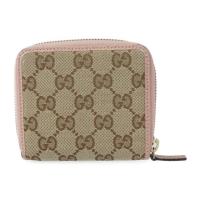 GUCCI グッチ 二つ折り財布 346056 GGキャンバス レザー ベージュ【本物保証】