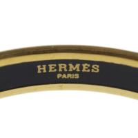 HERMES エルメス バングル メタル 七宝 レッド ゴールド【本物保証】